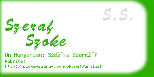 szeraf szoke business card
